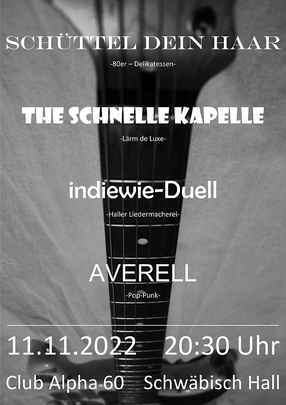 Schüttel dein Haar // The schnelle Kapelle // indiewie-Duell // Avarell