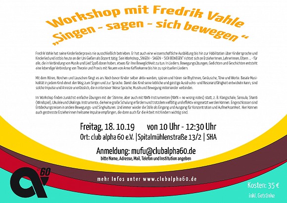 Workshop mit Fredrik Vahle 